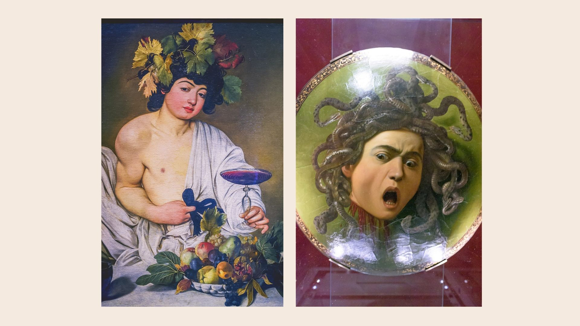 La méduse et le Bacchus de Caravage