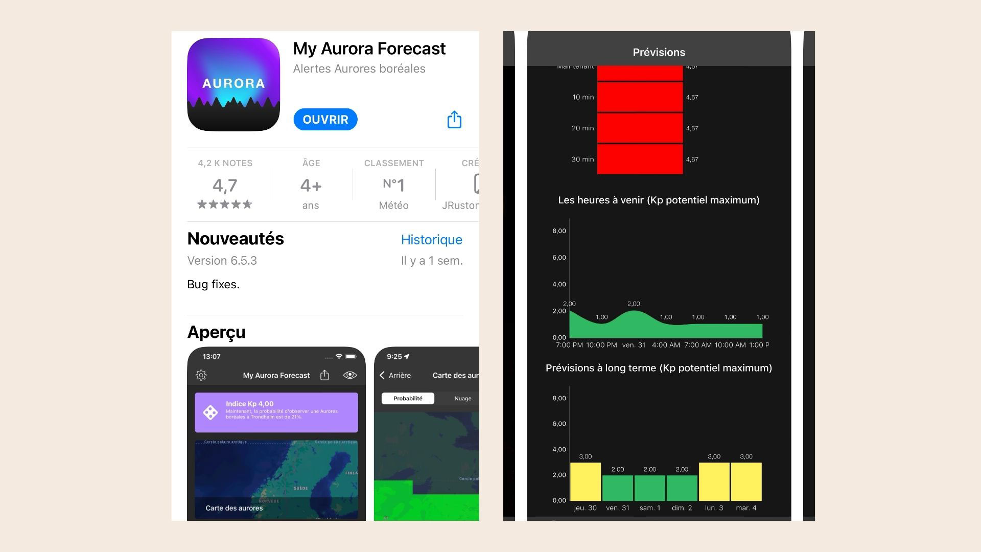 Application My Aurora Forecast