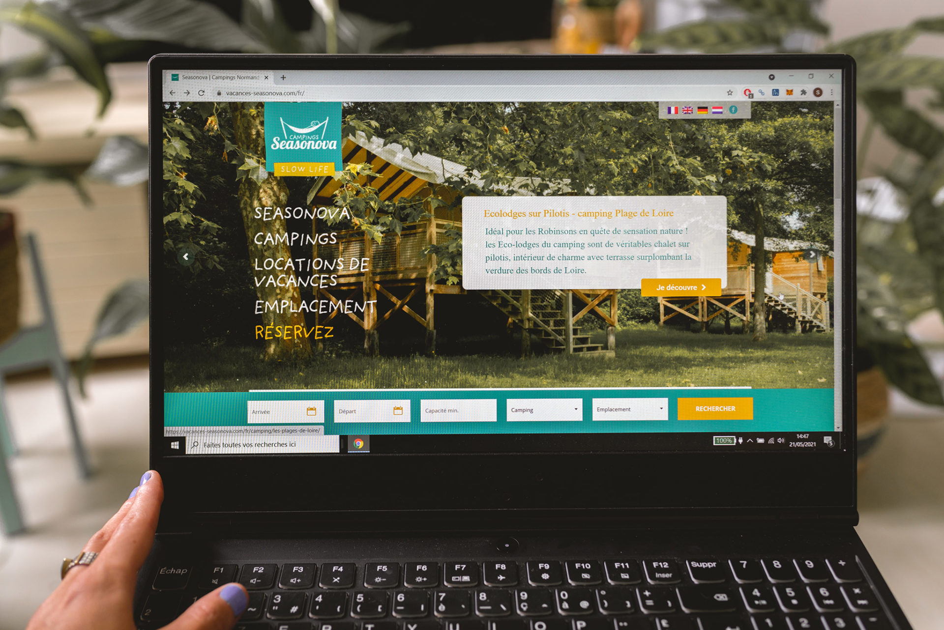 Le site de réservation de campings Seasonova