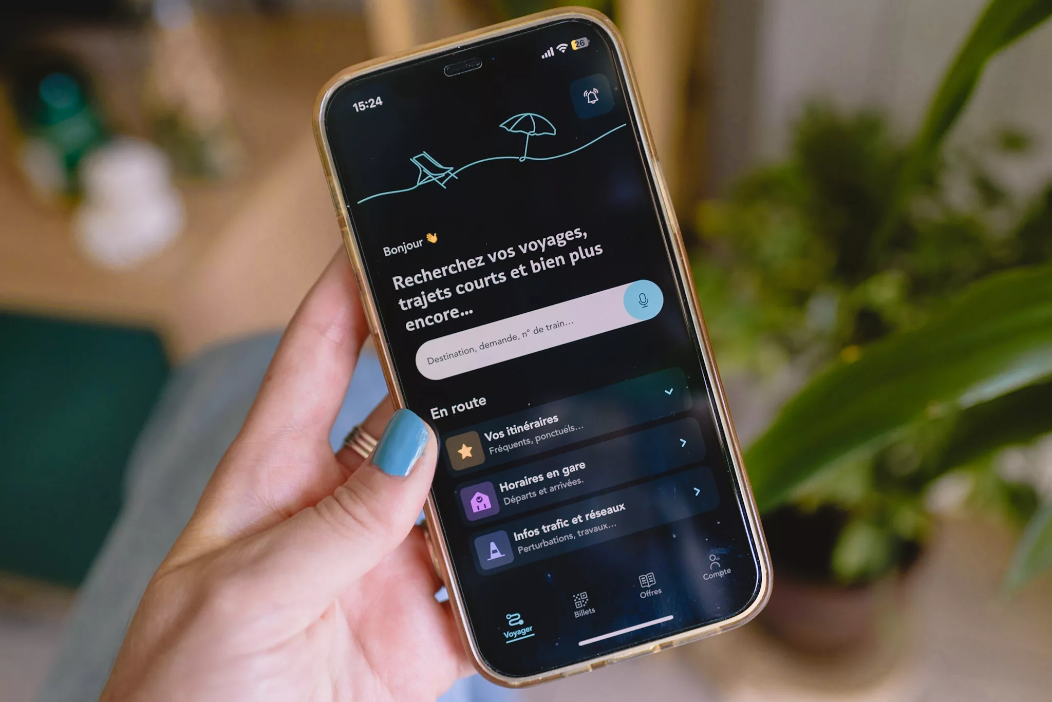 Fonctionnalités application SNCF Connect